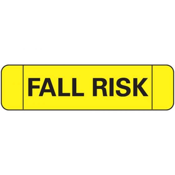 Label Paper Permanent Fall Risk 1" Core 1 1/2"x3/8" Yellow 500 per Roll