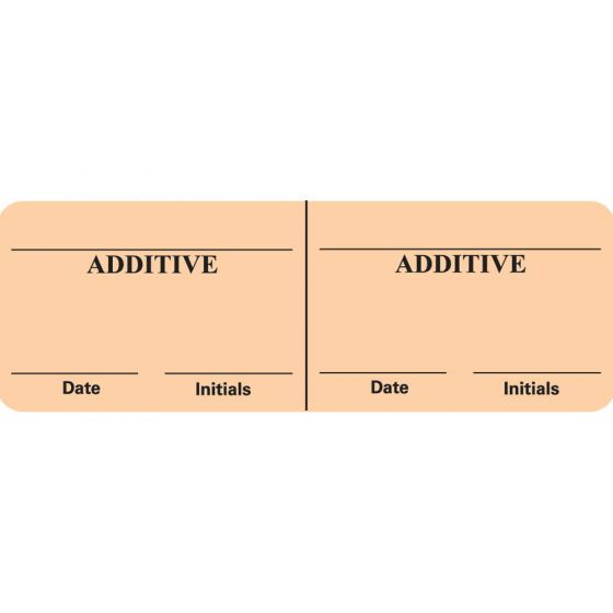 IV Label Paper Permanent Additive Additive 1" Core 2 15/16"x1 Fl. Orange 500 per Roll