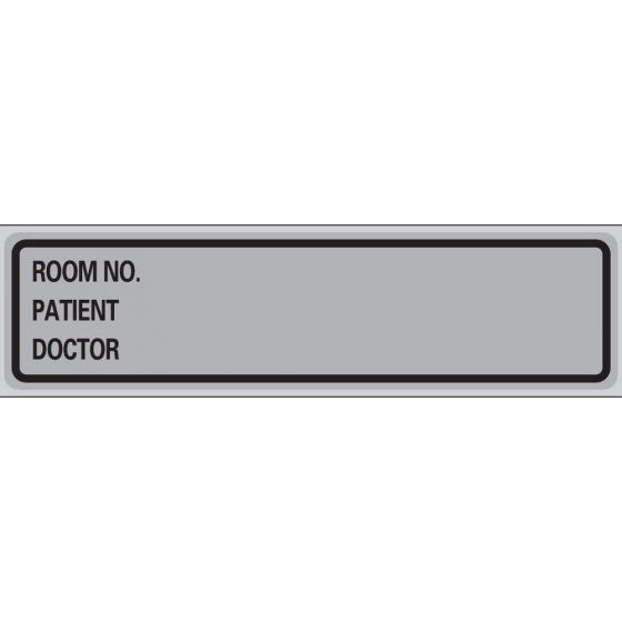 Label Paper Removable Room No. Patient, 1" Core, 5 3/8" x 1", 3/8" Gray 200 per Roll