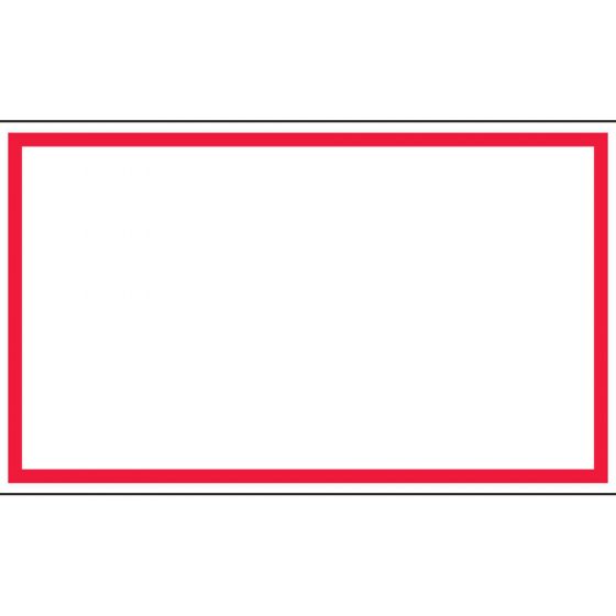 Lab Communication Tape with Red Border (Removable) 1 1/2" x500" White - 200 Imprints per Roll