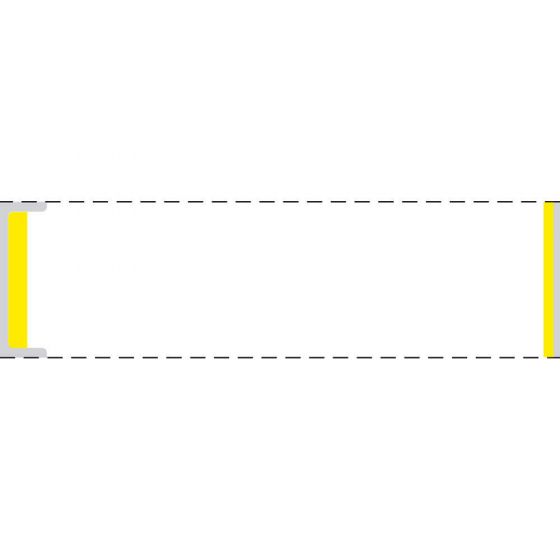 Label Cerner Direct Thermal Paper Permanent 3" Core 3 1"/2"x1 White with Yellow 5800 per Roll, 2 Rolls per Box