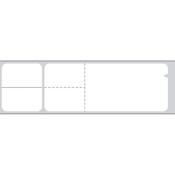 V-Notch® Misys/Sunquest/Epic Direct Thermal Label, Paper, 4-1/8"x1-3/16" 3" Core, White, 4300 per roll, 2 rolls per box