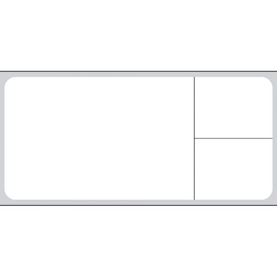 Label SoftLab Direct Thermal Paper Permanent 1" Core 3" X 1-3/8" White 1500 per Roll, 3 Rolls per Box