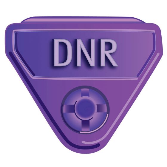 In-A-Snap® Alert Bands® Clasp Plastic "DNR" Embedded Print, Interleaving Design, State Standardization Adult/Pediatric Purple - 250 per Package