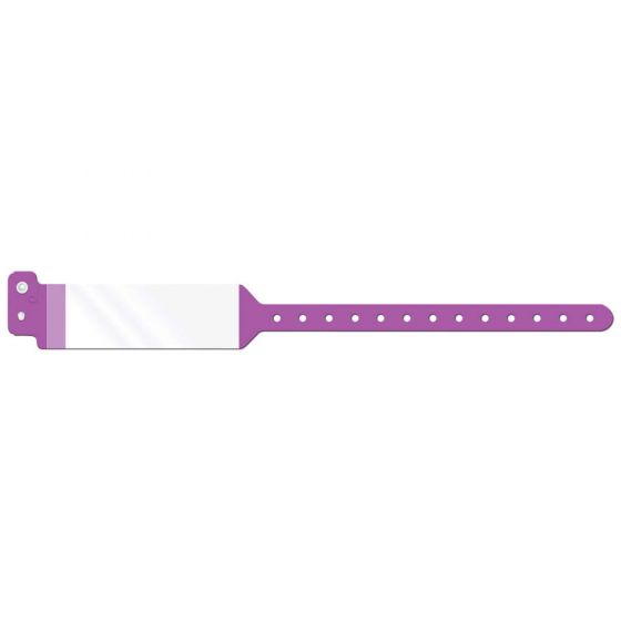 CONF-ID-ENT&trade; SHIELD WRISTBAND POLY 1 1/4" X 11 3/4" ADULT GRAPE - 500 PER CASE