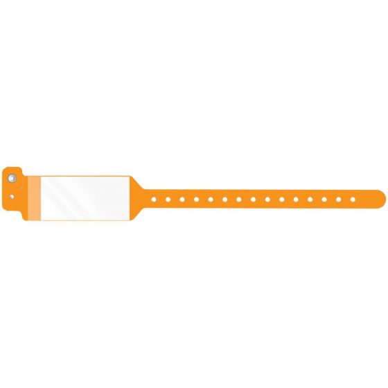 CONF-ID-ENT™ SHIELD WRISTBAND POLY 1 1/4" X 10 3/4" ADULT/PEDIATRIC ORANGE - 500 PER CASE