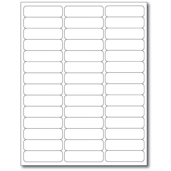 CHART LABELS LASER PORTRAIT WITH HOLES 2 5/8"X3/4" WHITE - 42 LBLS PER SHEET, 4 PKS OF 250 SHEETS PER CASE - Supports text, bar codes, and graphics