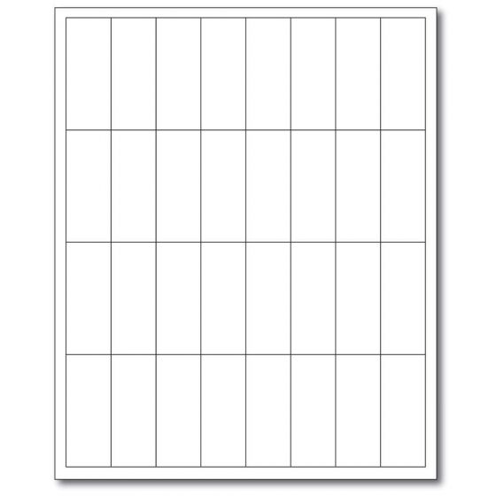 CHART LABELS LASER LANDSCAPE 2 5/8"X1 WHITE - 32 LBLS PER SHEET, 4 PKS OF 250 SHEETS PER CASE - Supports text, bar codes, and graphics