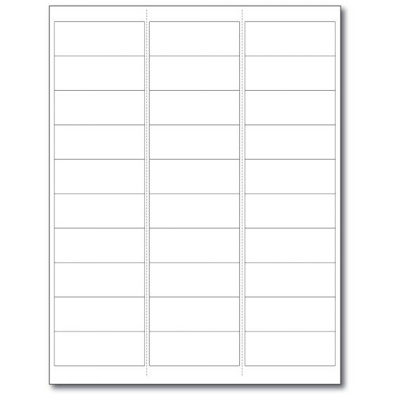 CHART LABELS LASER PORTRAIT 2 5/8"X1 WHITE - 30 LBLS PER SHEET, 4 PKS OF 250 SHEETS PER CASE - Supports text, bar codes, and graphics