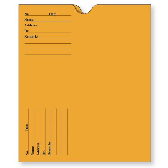 Negative Preserver Open End with Black Print 28# Brownkraft 10-1/2"x12-1/2", 500 per Case