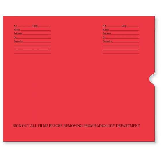 Negative Preserver Open End with Black Print 32# Redkraft 14-1/2"x17-1/2", 500 per Case