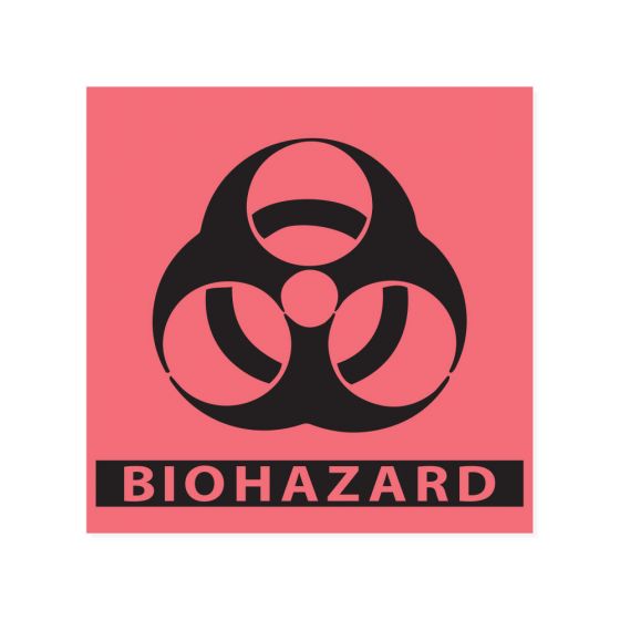 BH-11 - LBL HAZARD COMM "BIOHAZARD" 1X1 F RED P