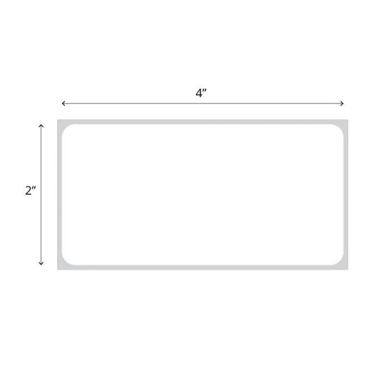 Direct Thermal Clean Room Labels, 4" x 2", 3" Plastic Core