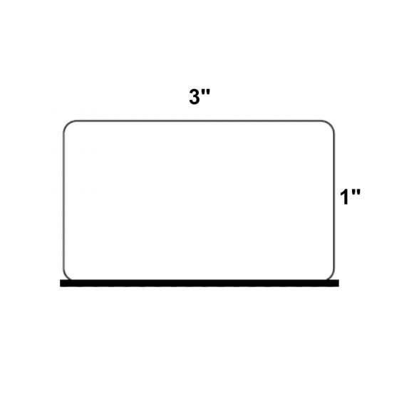 Direct Thermal Label, Epic Compatible, Paper, 3" x 1", White, 1" Core, 1300 per roll, 8 per box