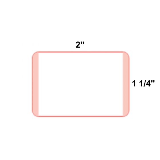 Direct Thermal Label, Epic Compatible, Paper, 2" x 1-1/4", Pink Stripes, 3" Core, 5000 per roll