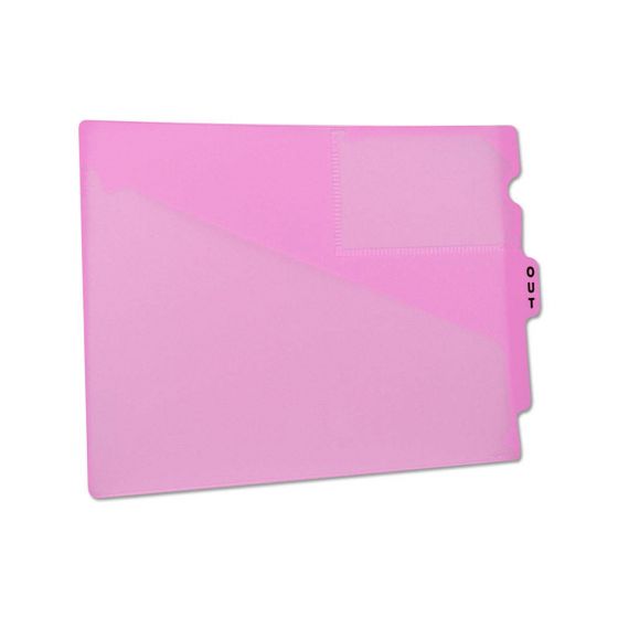 Pink Outguide, Center Tab, letter size, 2 pockets