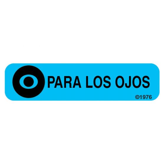 LABEL, PARA LOS OJOS, BLUE, 500 PER ROLL