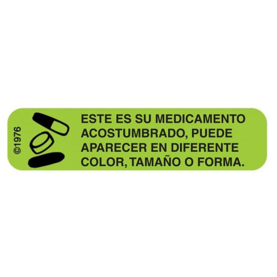 LABEL, ESTE ES SU MEDICAMENTO,, GREEN, 500 PER ROLL