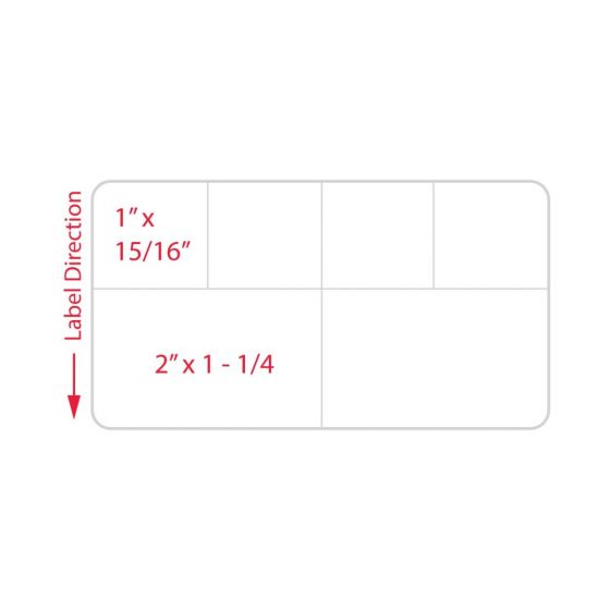 Label Cerner Direct Thermal Paper Permanent 1" Core 4"x2.1875 White 800 per Roll, 2 Rolls per Case