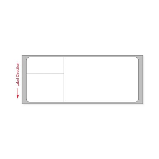 Label Misys/Sunquest Direct Thermal Paper Permanent 1 5/8" Core 3-19/32"x1 7/16" White 3000 per Roll, 4 Rolls per Case