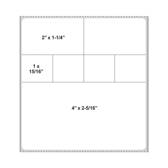 Label Cerner Direct Thermal Paper Permanent 3" Core 4"x4-1/2" White 1000 per Roll, 2 Rolls per Case