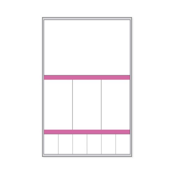 Label Meditech Direct Thermal Paper Permanent 3" Core 3 3/8"x5 1/4" White with Pink 500 per Roll, 2 Rolls per Case