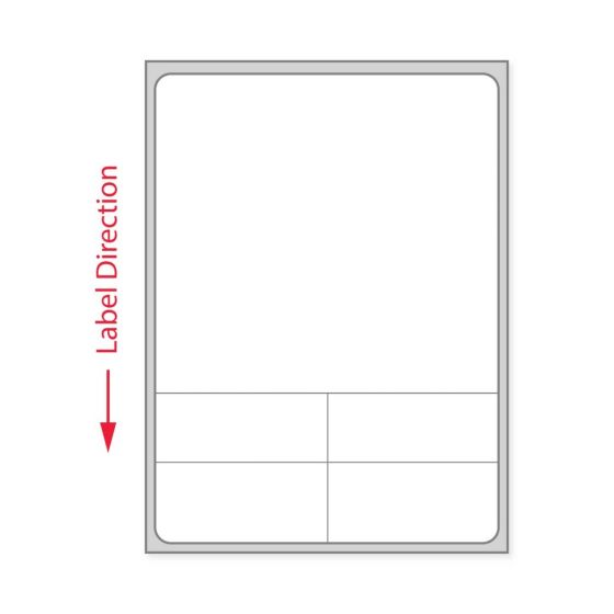 Label Direct Thermal Paper Permanent 3" Core 4"x5 1/2" White 1000 per Roll, 6 Rolls per Case