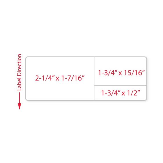 Label Direct Thermal Paper Permanent 3" Core 4"x1 7/16" White 3500 per Roll