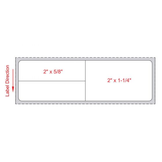 LABEL MEDITECH DIRECT THERMAL PAPER PERMANENT 1" CORE 4" X 1 1/4" WHITE 1000 PER ROLL, 8 ROLLS PER CASE