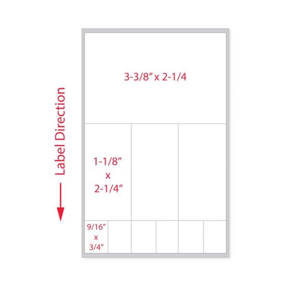 Label Meditech Direct Thermal Paper Permanent 1" Core 3 3/8"x5 1/4" White 500 per Roll, 2 Rolls per Case