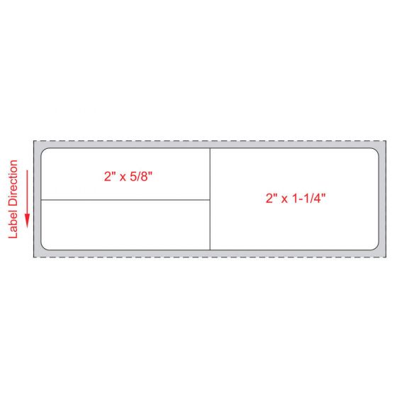 LABEL MEDITECH DIRECT THERMAL, 1" CORE, WHITE, 1000 PER ROLL