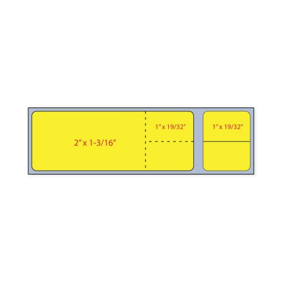 Label Misys/Sunquest Direct Thermal Paper Permanent 1 1/2" Core 4 1/8"x1 3/16" Yellow 1200 per Roll, 8 Rolls per Case