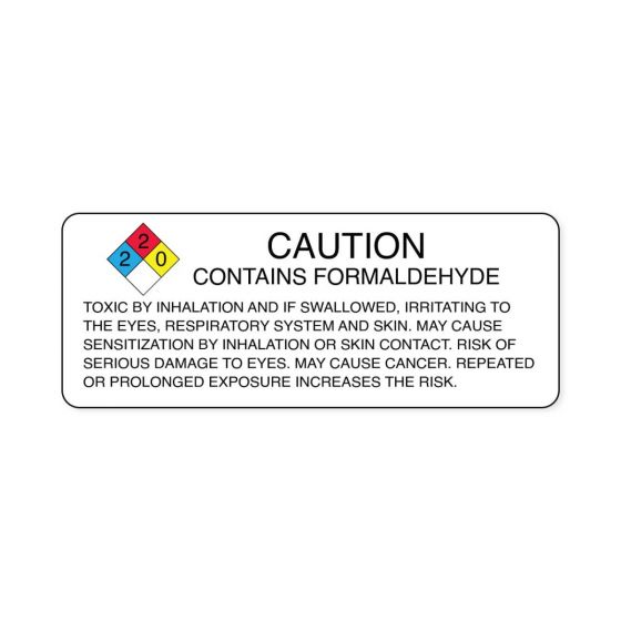 Hazard Label (Paper, Permanent) 2 2 0  2 1/4"x7/8" White - 1000 Labels per Roll