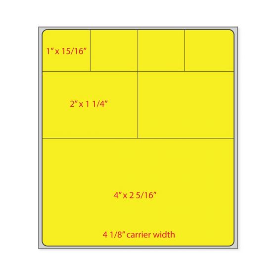 Label Cerner Direct Thermal IR Paper Permanent 3" Core 4"x4 1/2" Yellow 1000 per Roll, 2 Rolls per Case