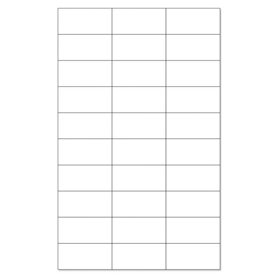 Chart Labels Laser Portrait 2 27/32" x 1 1/12" White - 30 Labels per Sheet, 4 Pks of 250 Sheets per Case