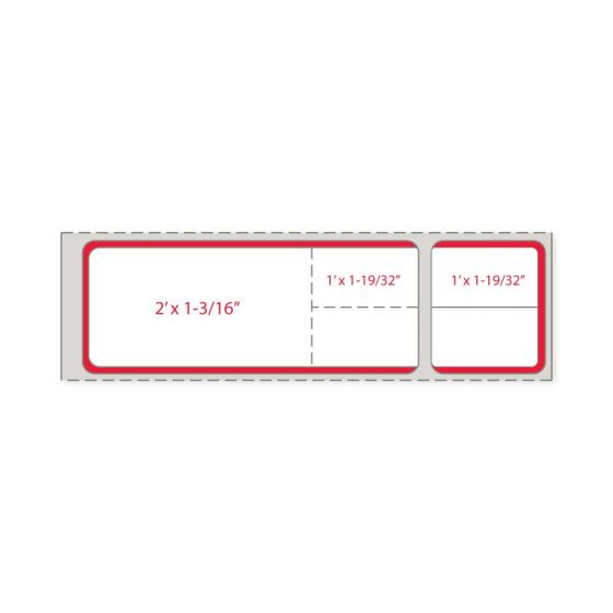 Label Misys/Sunquest Direct Thermal Paper Permanent 1 1/2" Core 4 1/8"x1 3/16" Red 1200 per Roll, 8 Rolls per Case