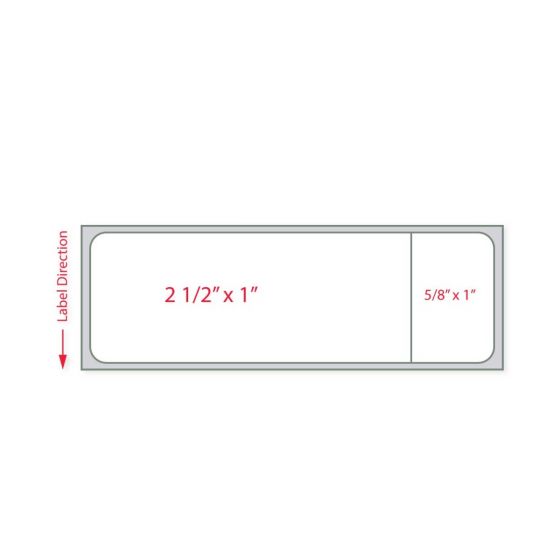 Label Cerner Thermal Transfer Paper Permanent 3" Core 3 1"/8"x1 White 5000 per Roll, 2 Rolls per Case