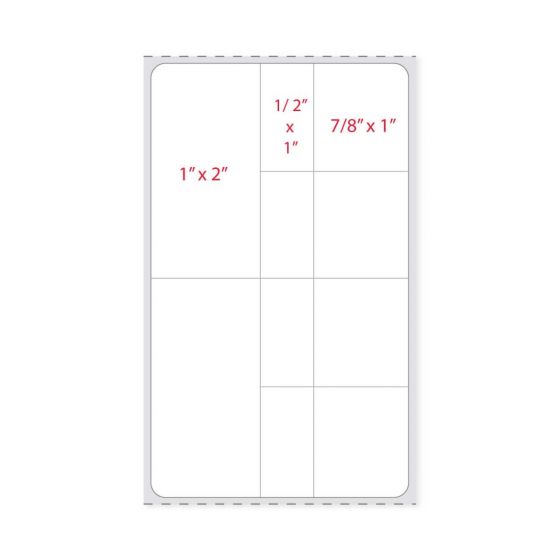 Label VA Direct Thermal Paper Permanent 3" Core 2-3/8" x 4" White 800 per Roll, 4 Rolls per Case