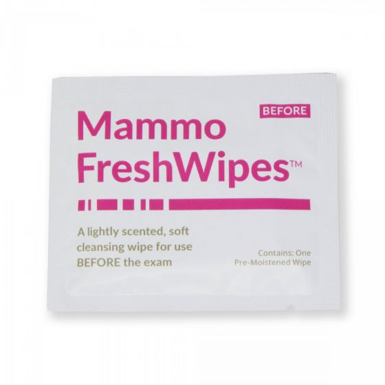 FreshWipes™ Mammography Patient Wipe Pre-moistened Cleansing Towelette Individually Packaged for Use Before Patient Exam - 500 per Case