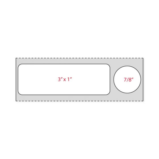 Label Direct Thermal Paper Permanent 1" Core 4"x1 White 1000 per Roll