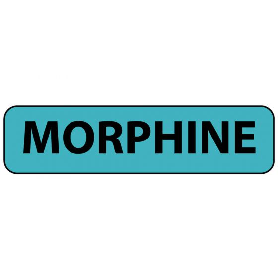 Label Paper Removable Morphine, 1" Core, 1 1/4" x 5/16", Blue, 760 per Roll