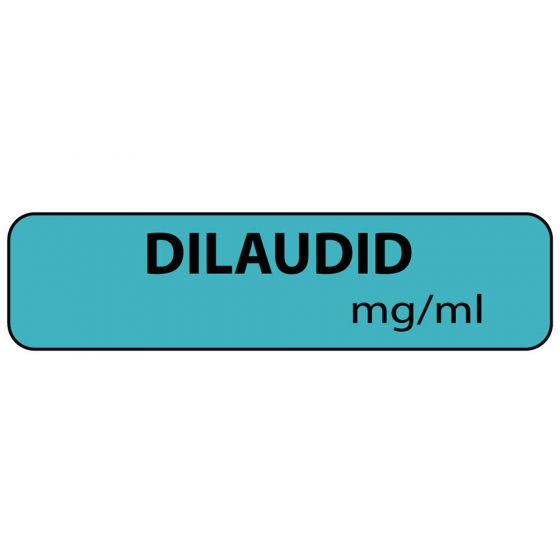 Label Paper Removable Dilaudid mg/ml, 1" Core, 1 1/4" x 5/16", Blue, 760 per Roll