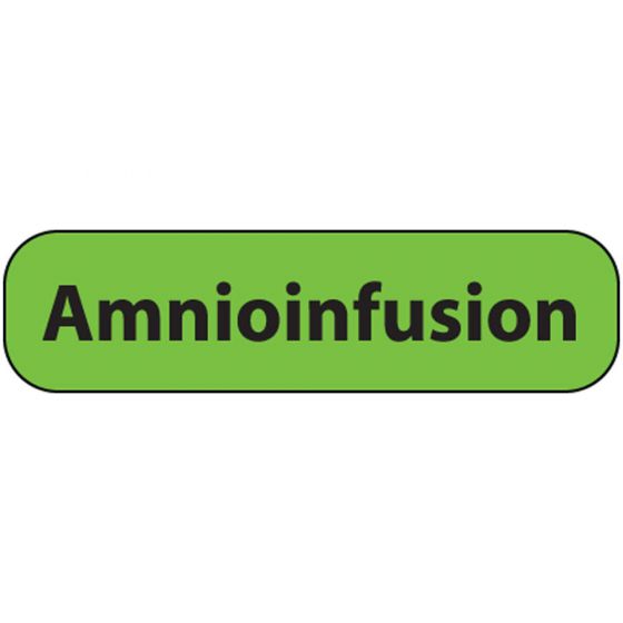 Label Paper Permanent Amnioinfusion 1" Core 1 7/16"x3/8" Fl. Green 666 per Roll