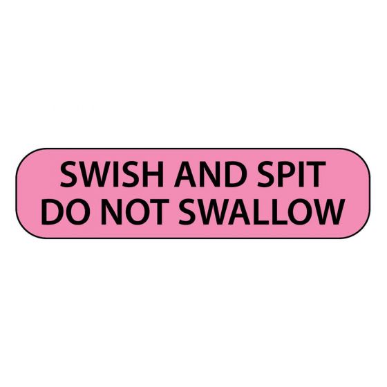 Label Paper Permanent Swish and Spit Do, 1" Core, 1 7/16" x 3/8", Fl. Pink, 666 per Roll