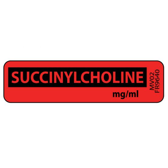 LABEL PERMANENT SUCCINYLCHOLINE