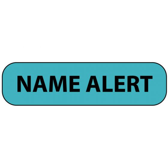 Label Paper Removable Name Alert, 1" Core, 1 7/16" x 3/8", Blue, 666 per Roll