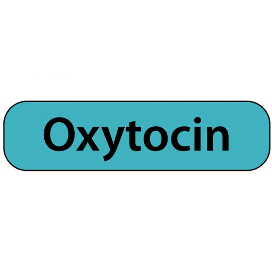 Label Paper Permanent Oxytocin, 1" Core, 1 7/16" x 3/8", Blue, 666 per Roll