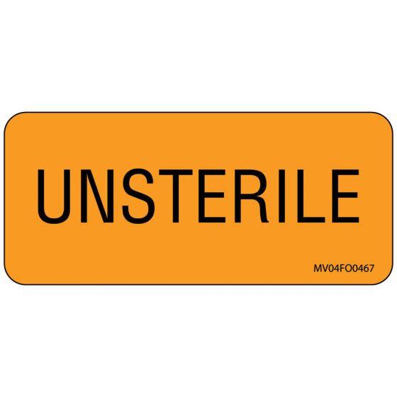 Label Paper Removable Unsterile, 1" Core, 2 1/4" x 1", Fl. Orange, 420 per Roll