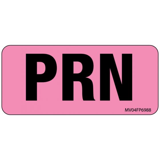 Label Paper Removable PRN, 1" Core, 2 1/4" x 1", Fl. Pink, 420 per Roll