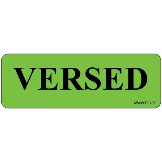 Label Paper Removable Versed, 1" Core, 2 15/16" x 1", Fl. Green, 333 per Roll